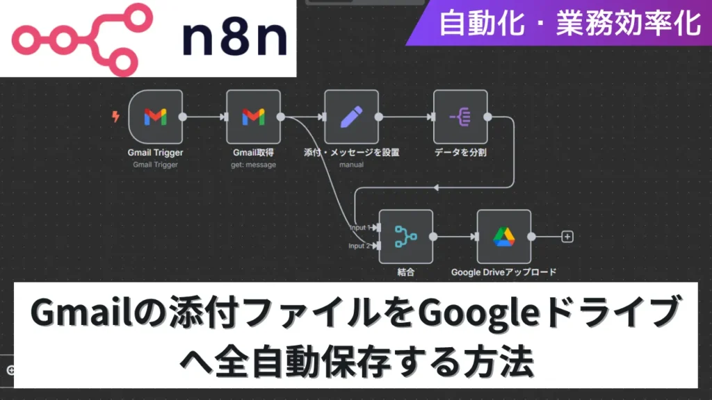 【n8n】Gmailの添付ファイルをGoogleドライブへ全自動保存を徹底解説